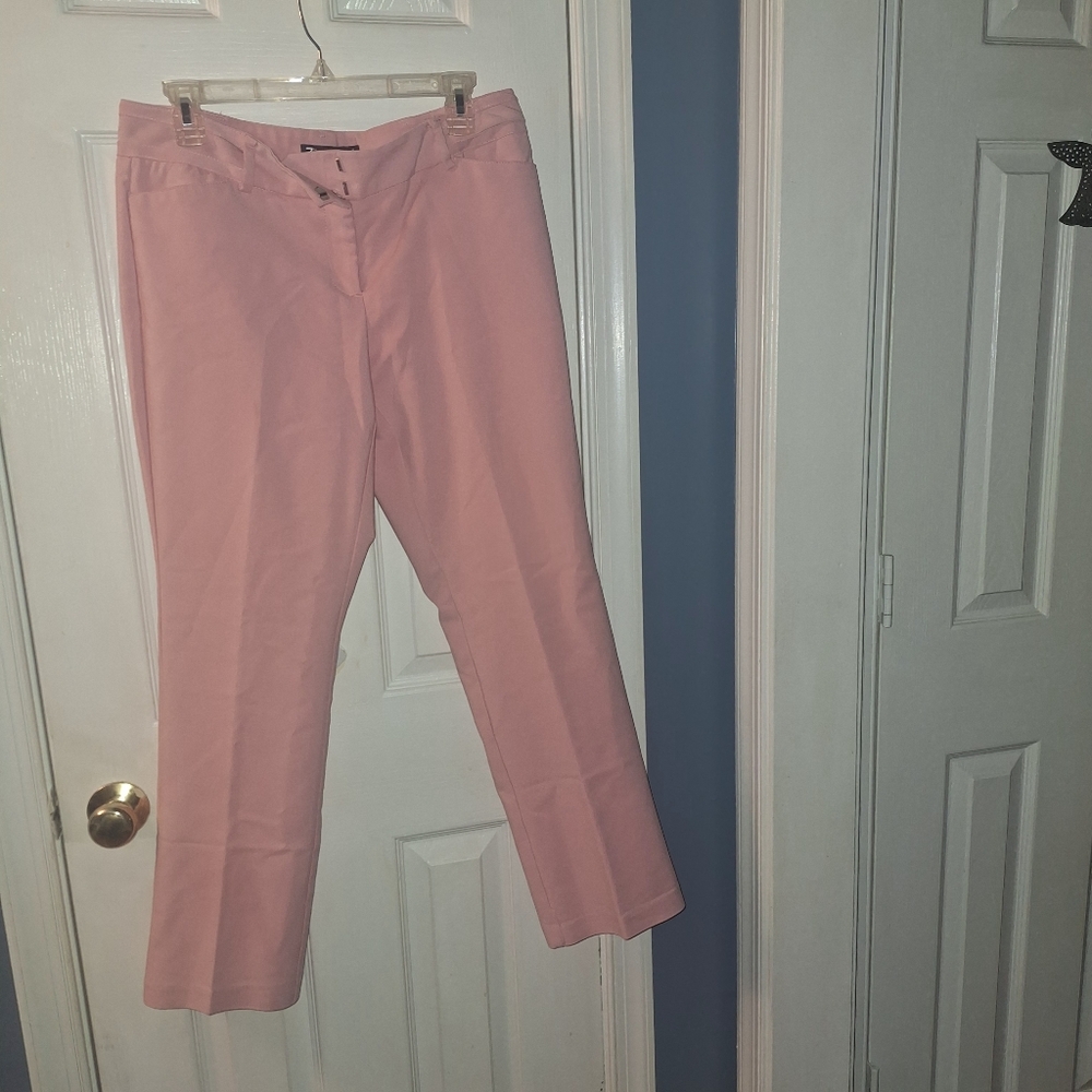 Elegant Pink Women's Straight Leg Pants**